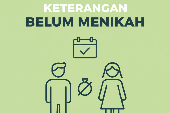 Keterangan Belum Menikah